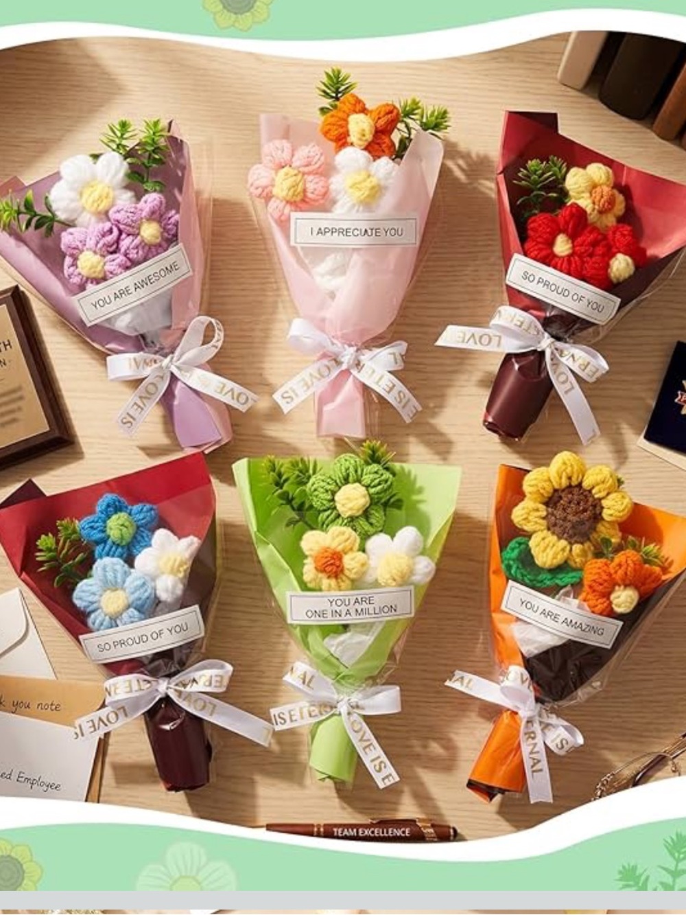 Mini crochet flower bouquet (pick 1)